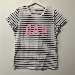 GAP Blue and White Short Sleeve Tee